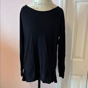 Soma Black Long-Sleeve Boatneck Top